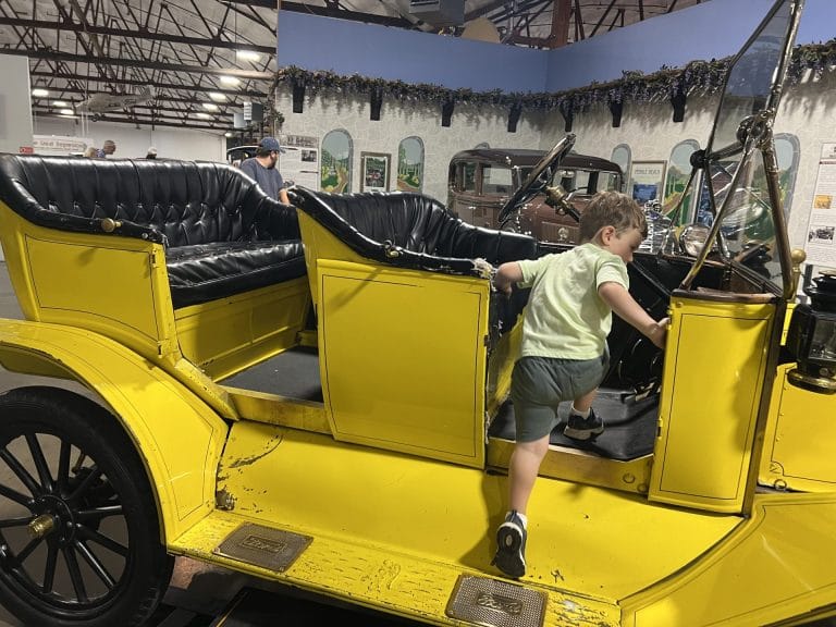 Visiting the California Automobile Museum with Kids: Sit-In Cars