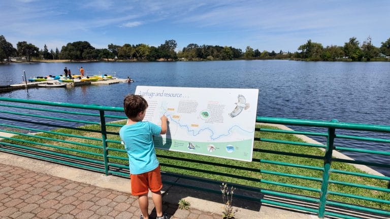 Lodi Lake is a perfect day trip from Sacramento for Families
